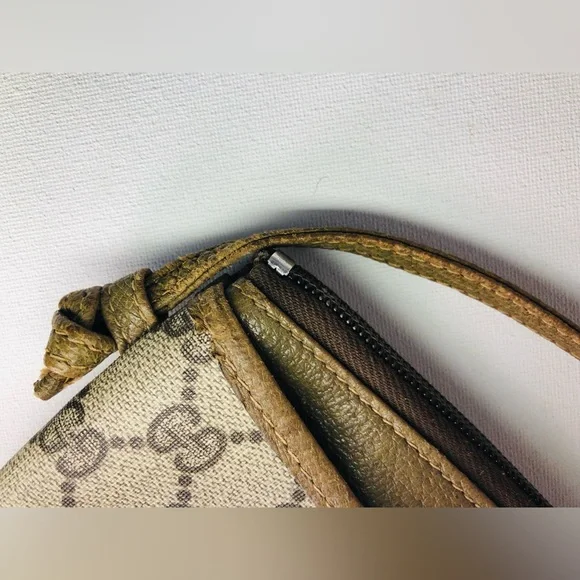 Vintage ✨ Gucci GG Monogram Coated Canvas Leather Crossbody Authenticated COA - Picture 16 of 16